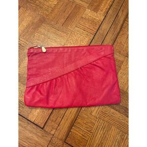 Vintage 1990’s red leather clutch